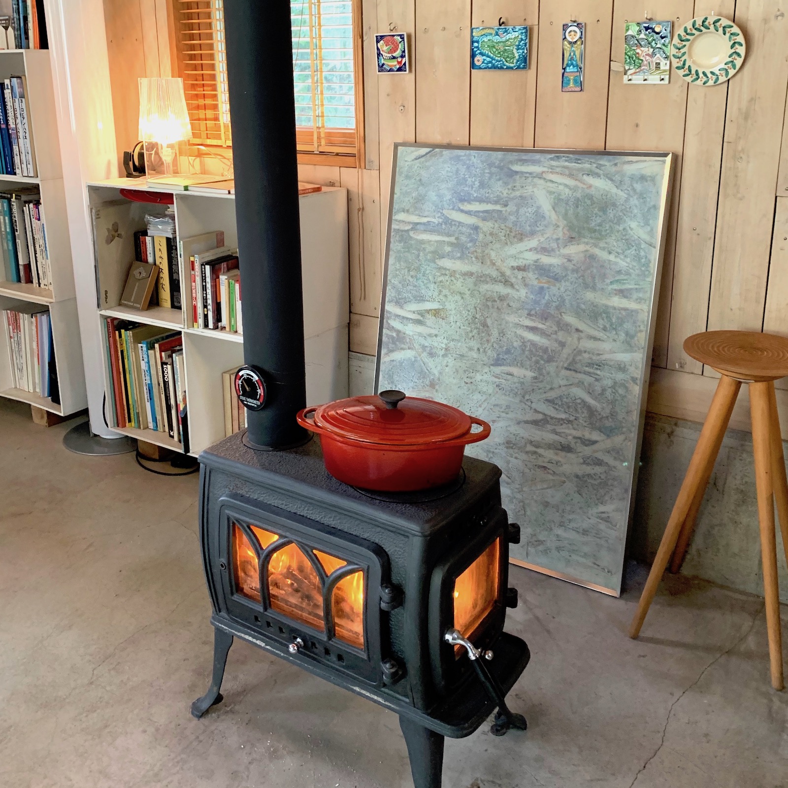 岩井ファーム　ゲストハウス薪ストーブ体験