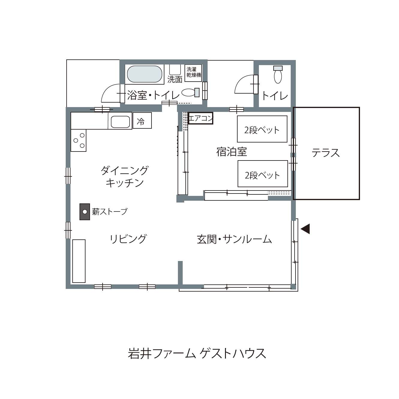 ゲストハウス平面図