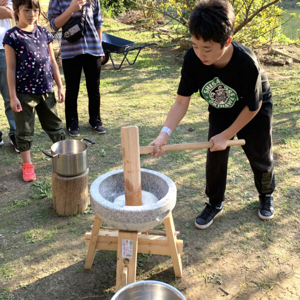 餅つき体験 岩井ファーム